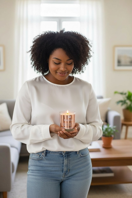 Leorah collection:is an invitation inward.
A quiet flame designed to awaken the light that already lives within you. Each Candle is affirmation based as a gentle reminder to illuminate from within
